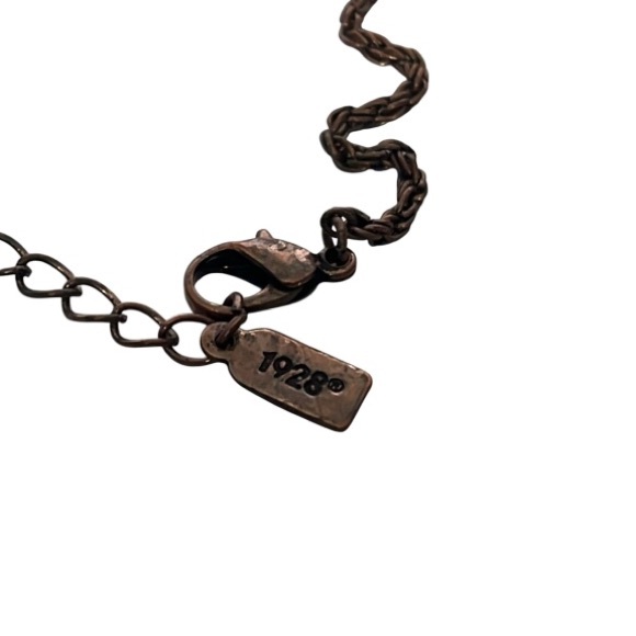 1928 Brown Beaded Necklace and Earrings set. NWT - Picture 4 of 7